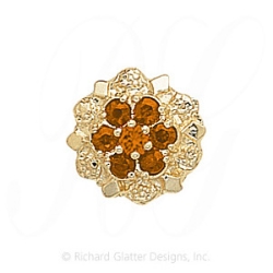 GS099 CIT - 14 Karat Gold Citrine Slide 
